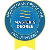 norwegian cruise line master's degree badge