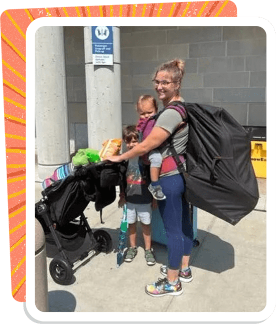 traveling mom with kids