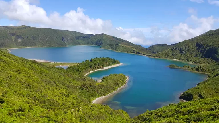 aerial view of the lake at The Azores